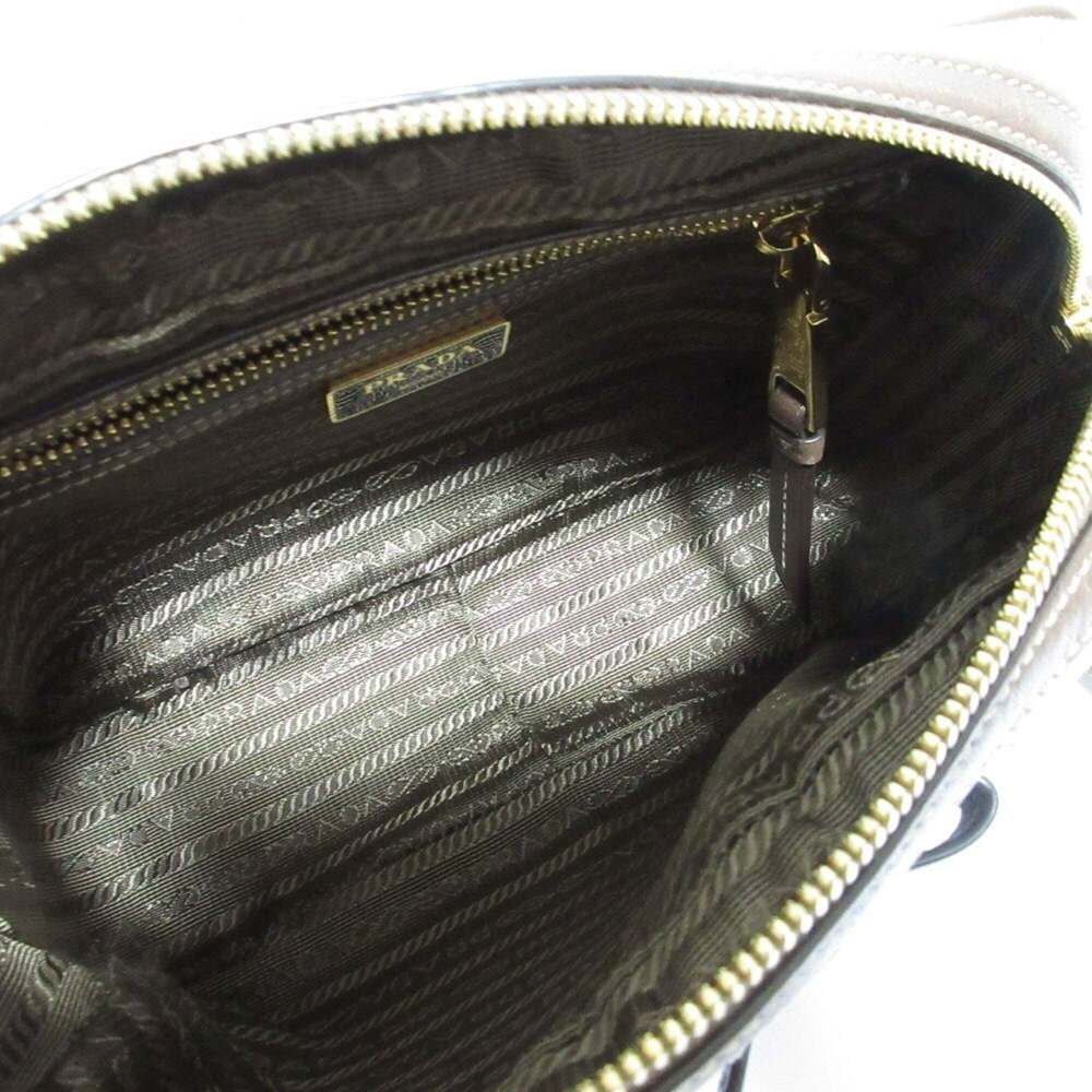 PRADA Cream Canvas Shoulder Bag - Picture 7 of 16